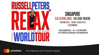 Mastercard Presale Russell Peters RELAX World Tour its not that serious [upl. by Romanas926]