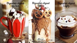 3 recettes faciles pour préparer de chocolat chaud  طريقة تحضير شوكولاطة ساخنة [upl. by Alicul580]