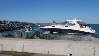 Boat Crashes into Rocks amp Police Boat [upl. by Hock219]