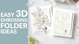 2 EASY Ideas for 3D Embossing Folders  Altenew Take 2 With Therese [upl. by Amorita]