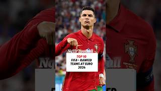 Top 10 FIFAranked teams at Euro 2024 shorts football soccer euro2024 [upl. by Drazze]