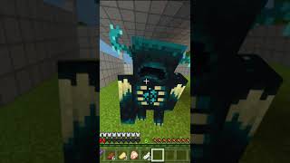 WARDEN VS MAX NETHERITE ARMOR Minecraft 118 shorts [upl. by Zenas]