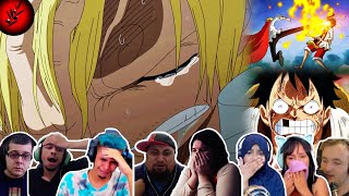 LUFFY VS SANJI  One Piece Episode 808 Best Reaction Mashup [upl. by Riatsila]