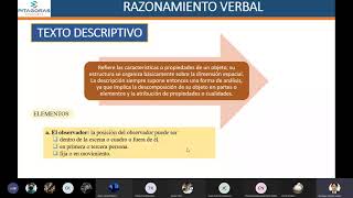 Texto narrativo y descriptivo  RV  Clase virtual  Academia Pitágoras UNI [upl. by Mordecai]