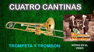 CUATRO CANTINAS  MIGUEL Y MIGUEL  Tutorial Trombon [upl. by Eniamahs]