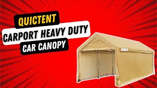 Quictent 10x20’ Carport Heavy Duty Car Canopy Review [upl. by Nevetse]