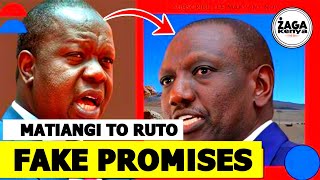 🔥MATIANGI ON RUTO TUMECHOKA NA FAKE PROMISES [upl. by Fugere]