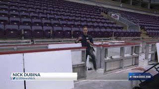 Upgrades at First Arena ahead of Elmira River Sharks home opener [upl. by Ayekin]