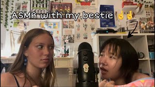 my best friend tries asmr  hair dyeing  actually relaxing [upl. by Halsey426]