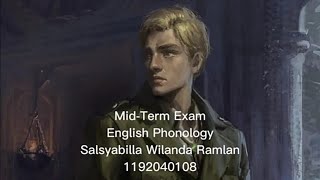 Mid term exam  English Phonology 1192040108  Salsyabilla Wilanda Ramlan [upl. by Hevak]