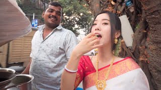 Indian Street Food Kolkata ㅣ Korean tries Bengali Street food in India [upl. by Mischa630]