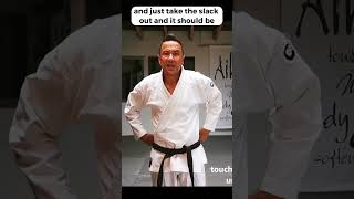 HOW TO TIE A BELT OBI martialarts shorts [upl. by Eahsel]