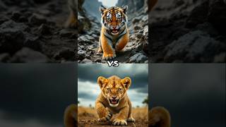 Lion cub vs Tiger cub vs Orange Cat Jaguar Phanter Cougar shorts animals cubs vs [upl. by Monaco]