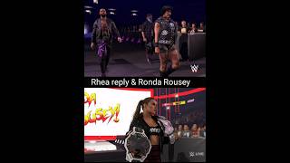 Rhea reply amp Ronda Rousey entrance ❤️ wwe rhearipley rondarousey shorts [upl. by Attelrak]