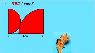 USA  Tricky Geometry Olympiad  Can you determine the red area [upl. by Tolmach]