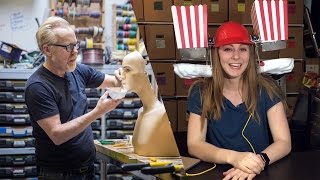 Adam Savage and Simone Giertz Make a Popcorn Machine [upl. by Laikeze]