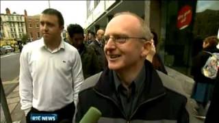 RTE News Ireland  Queuing For Jobs in Marks amp Spencer  1st October 2009 [upl. by Natanoy192]