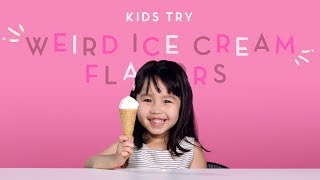 Kids Try Weird Ice Cream Flavors  Kids Try  HiHo Kids [upl. by Desirea443]