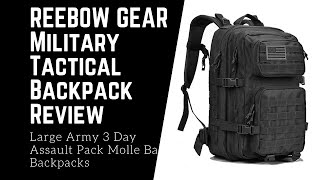 REEBOW GEAR Military Tactical Backpack Large Army 3 Day Assault Pack Molle Bag Backpacks Review [upl. by Akirahs]