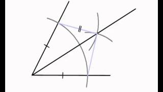 Angle Bisectors 1  Bisecting an Angle with ruler and compasses only [upl. by Ennaharas]