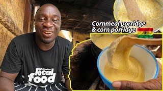 Traditional African Food Recipes  Ultimate Ghanaian Cornmeal porridge EKUEGBEEMIN [upl. by Akkim]