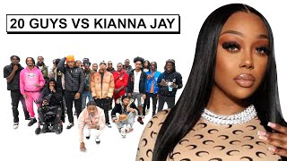 20 GUYS VS 1 YOUTUBER KIANNA JAY [upl. by Annette]