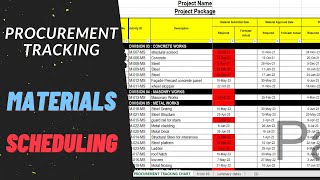 Materials Procurement Scheduling in a Baseline Programme [upl. by Icaj]