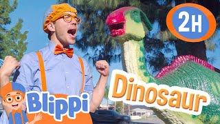 Blippis Dino Day at the Museum  2 Hours of Dinosaur Stories for Kids [upl. by Ondrea]