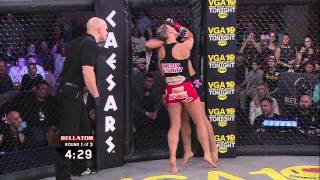 Bellator MMA Moment Jessica Eyes Standing Arm Triangle Choke [upl. by Aneelak44]