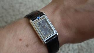 Cartier Tank Basculante ref 2405 grey dial  Reverso [upl. by Cherin]