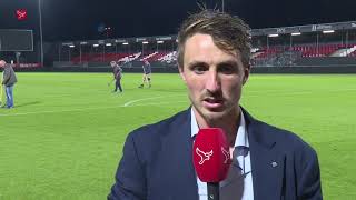 Aanvoerder Tim Receveur van Almere City FC over verloren wedstrijd tegen Jong Ajax [upl. by Randall]