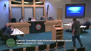 Colerain Township Code Enforcement Review Board Meeting of July 17 2024 [upl. by Esinert]