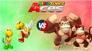 Mario Tennis Aces Koopa Bros vs Kong Buddies [upl. by Guinevere]