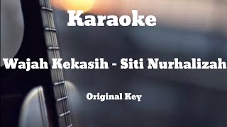 Wajah Kekasih  Siti Nurhalizah  Karaoke Version [upl. by Eetsud]