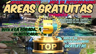 TOP 5 Áreas gratuitas para autocaravanas en España [upl. by Nelie]