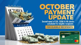 quotURGENT Second Round of October SSI SSDI amp VA Payments Set for Eligible Recipientsquot [upl. by Haelak]