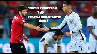 Georgia vs Portugal 20  Kvaratskhelia amp Mikautadze Goals  Euro 2024  საქართველო  პორტუგალია 20 [upl. by Anihsat]