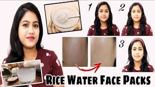 Get Spotless amp Glowing Skin at Home with Rice water3 Rice water Face packsDIYMakeup By Nidhi [upl. by Gonyea327]