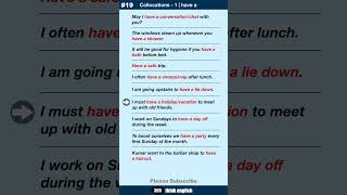 19 Collocations quothave aquot 1 [upl. by Sikras]