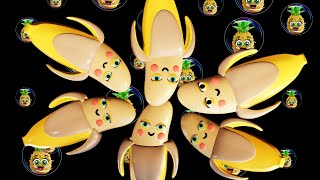 Banana  Banana Song  Dancing Banana  Fruit Party  Uplifting Dance Music Fun Animation [upl. by Daye886]