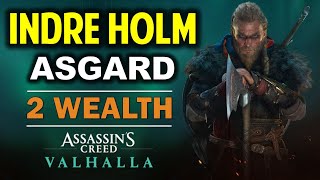 Indre Holm Wealth Ymirs Tear Stone Treasure Chest Location  Asgard  AC Valhalla [upl. by Leunamne704]