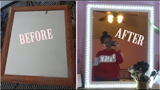 20 LIT VANITY MIRROR EASIEST DIY EVER [upl. by Thurlow]