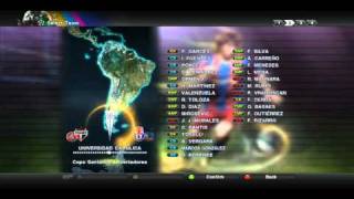 PES 2011 quotCopa Santander Libertadoresquot 40 Equipos Alineacion completa [upl. by Meekar]