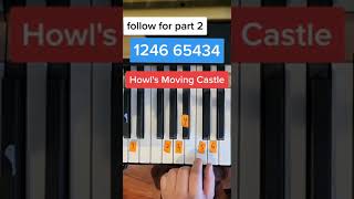 Howls Moving Castle Easy Piano Tutorial [upl. by Kroo]