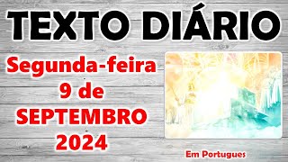 🟠 Texto diário de hoje em português ✅ Segundafeira 9 de setembro 2024 [upl. by Debbra]