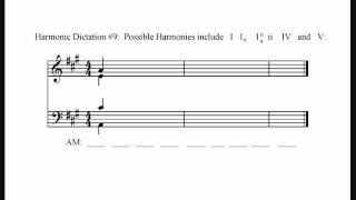 Harmonic Dictation 9 Moderate [upl. by Niamrahc]