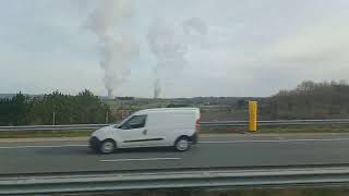 Golfech la centrale nucléaire autoroute Agen Toulouse en bus flixbus Fumées horreur française [upl. by Godiva904]