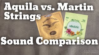 Aquila Nylguts vs Martin Clear Fluorocarbon Strings  A Sound Comparison [upl. by Callahan]