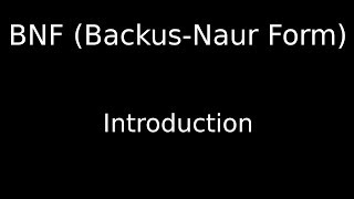 Introduction to BNF BackusNaur Form ALevel [upl. by Aikan835]