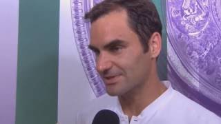 Roger Federer vs Marin Cilic Wimbledon 2017 Interview [upl. by Acirderf]